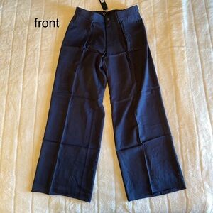 NWT Banana Republic navy wide leg pants, M